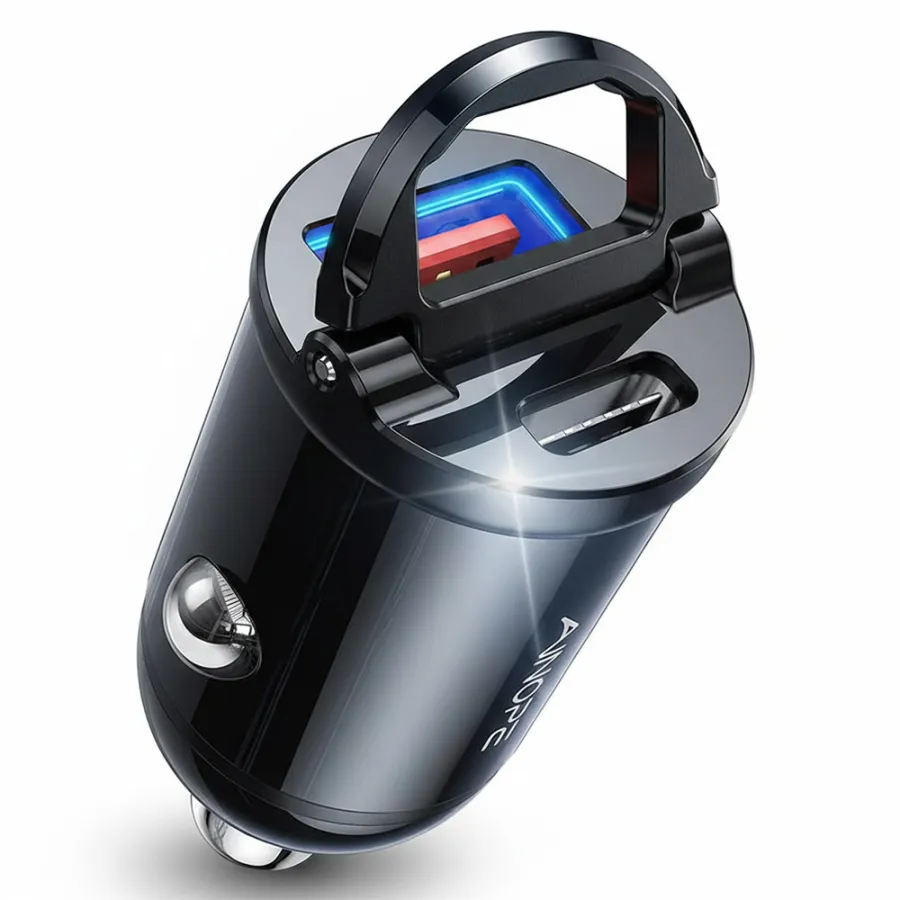Зарядно за кола, PD30W, USB, USB-C - Ainope (YA022202080015) - Черно