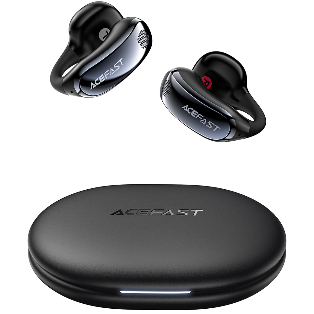 Слушалки OWS, Bluetooth 5.4, бас, микрофон, водоустойчиви, 400mAh - Acefast Acefit SE (FA005) - черни