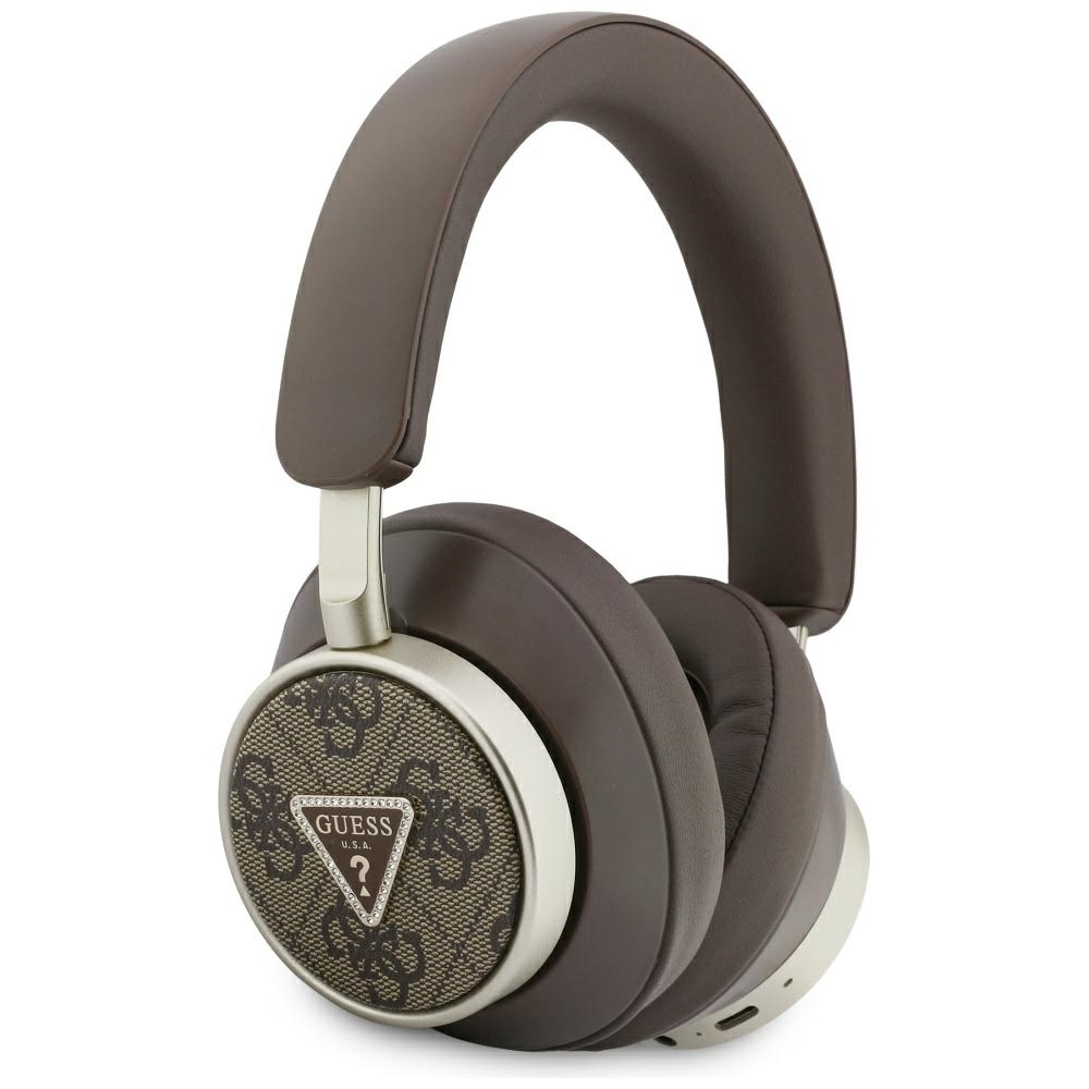 Слушалки Over-ear, BT, ENC - Guess 4G Triangle Logo (GUBHC15P4MRCTW) - Кафяви