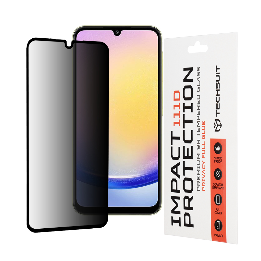 Калъф за Samsung Galaxy A25 5G - Techsuit 111D Privacy Full Glue - Черен