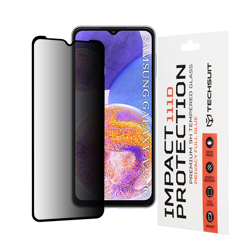 Калъф за Samsung Galaxy A23 4G / A23 5G / M23 / F23 / M33 / A13 4G / M13 / F13 - Techsuit 111D Privacy Full Glue - Черен