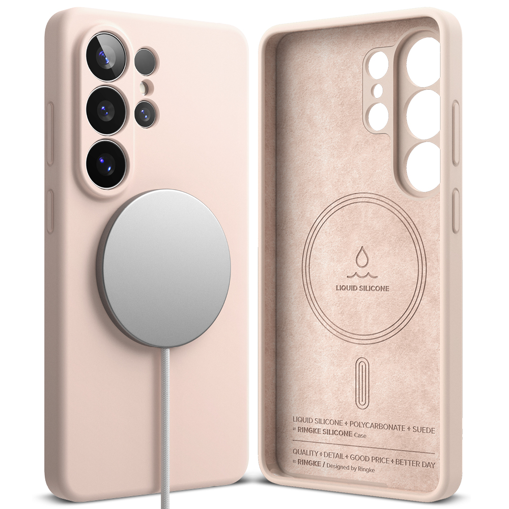 Калъф за Samsung Galaxy S26 Ultra - Ringke Silicone MagSafe - Розов Sand