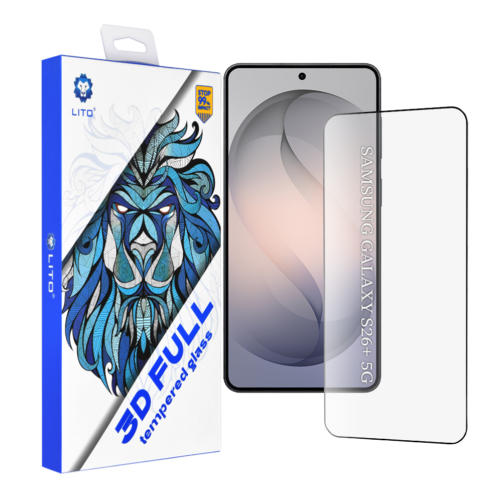 Капак за Samsung Galaxy S26 Plus - Lito 3D Full Cover - Черен