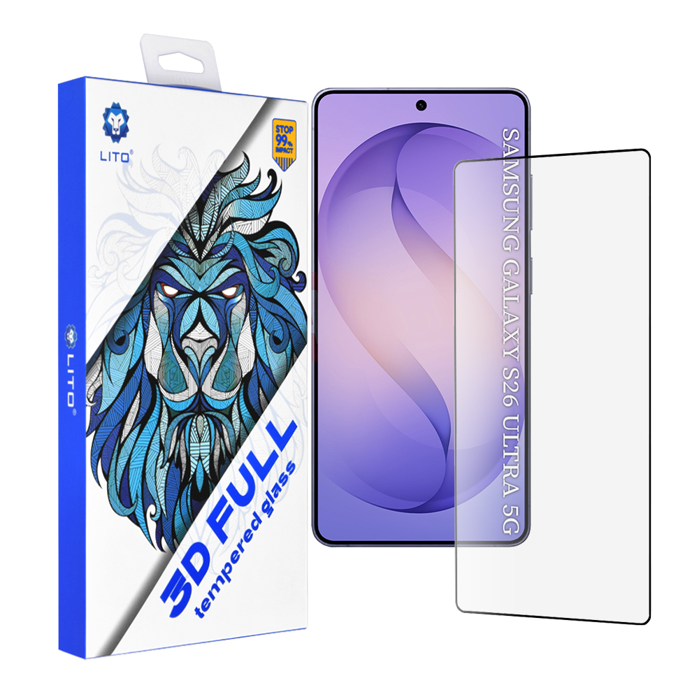 Капак за Samsung Galaxy S26 Ultra - Lito 3D Full Cover - Черен