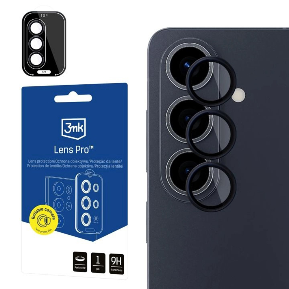 Капак за Samsung Galaxy S26 Plus - 3mk Lens Protection Pro - Черен