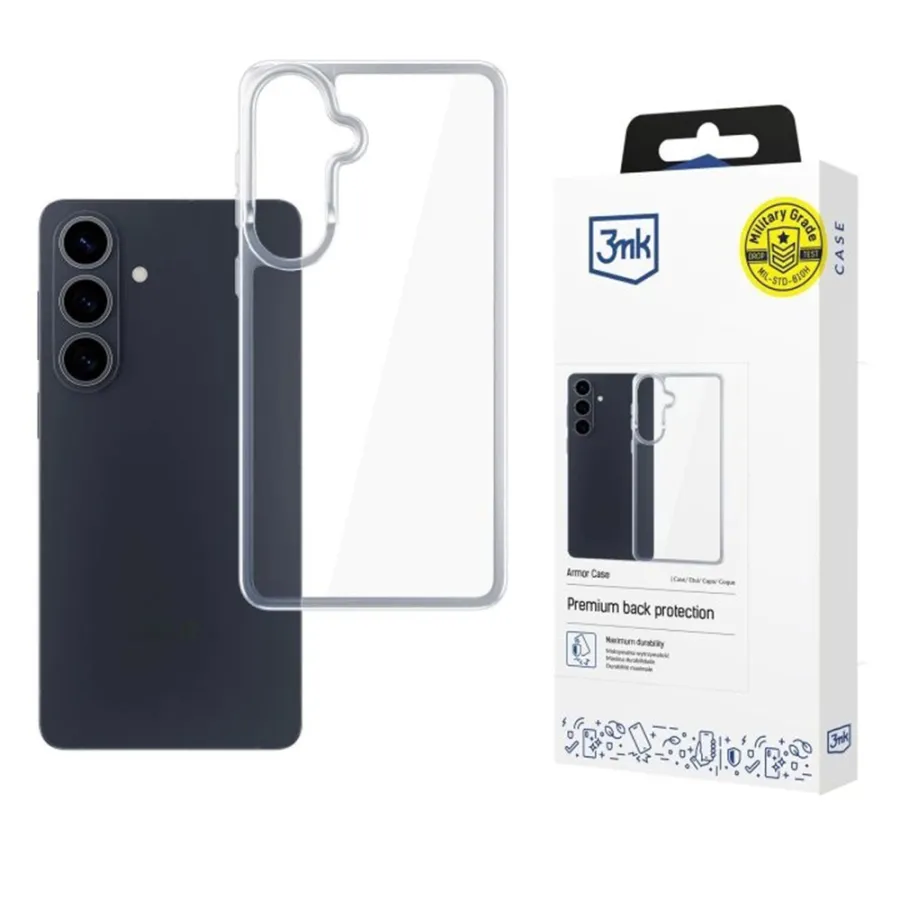 Калъф за Samsung Galaxy S26 Plus - 3mk Armor Case - Прозрачен