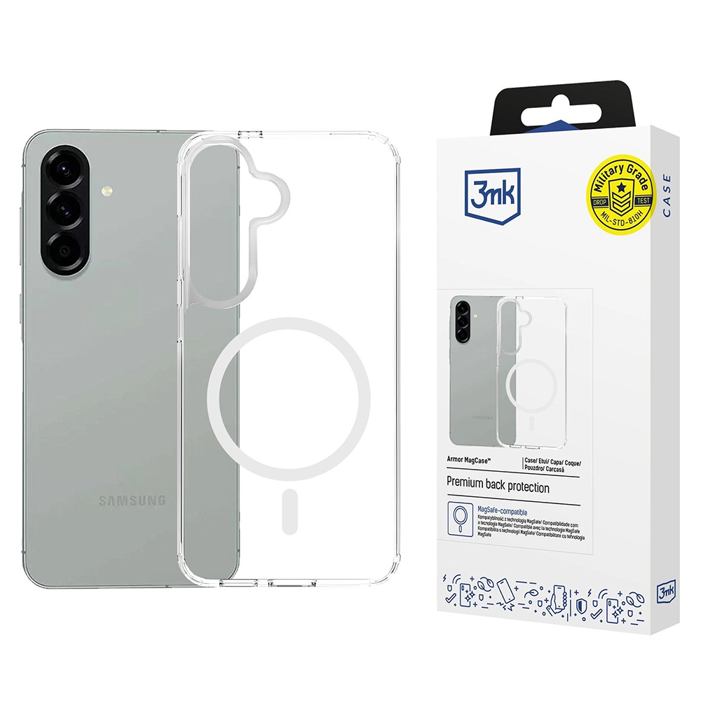 Калъф за Samsung Galaxy A57 5G - 3mk Armor MagCase - Прозрачен