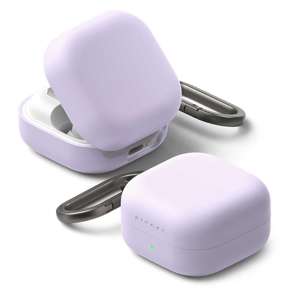 Калъф за Samsung Galaxy Buds 4 / Buds 4 Pro - Силиконов Ringke - Светло лилав