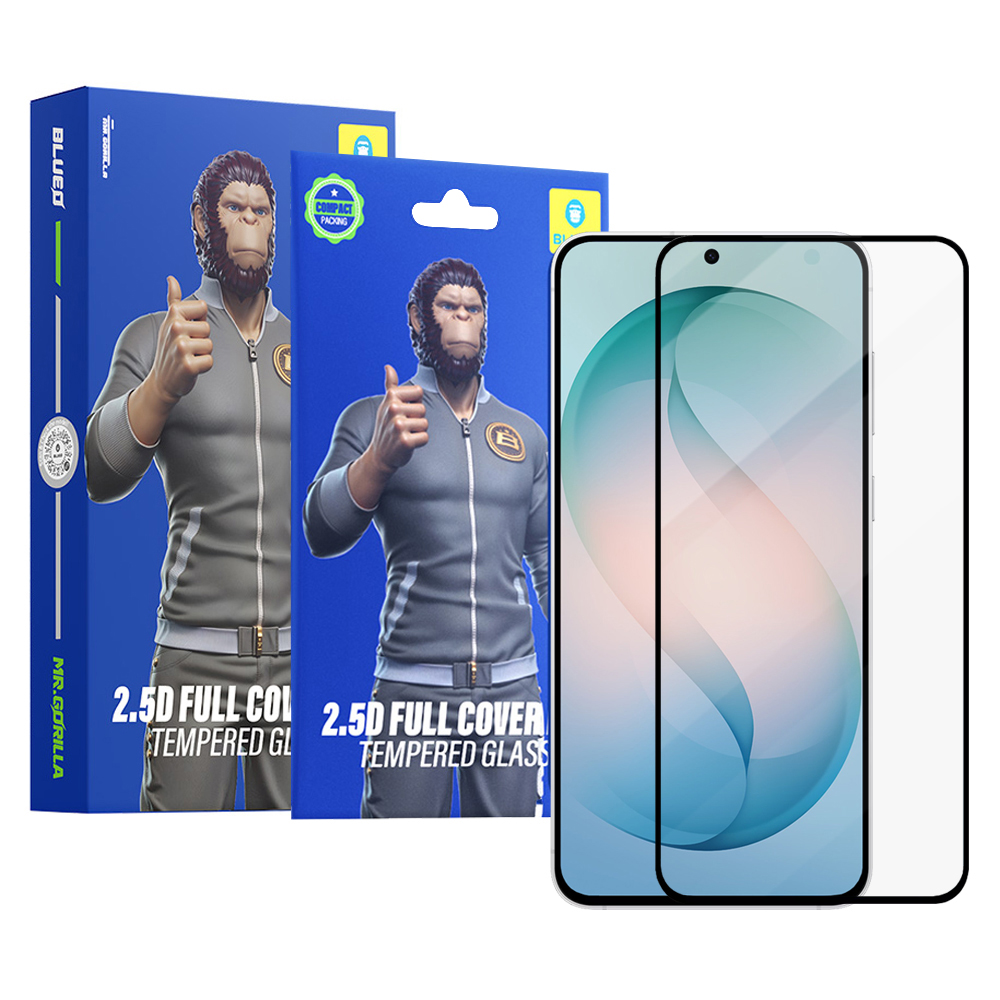 Капак за Samsung Galaxy S26 Plus (комплект от 5 броя) - Blueo 2.5D Silk Full Cover HD HD Glass - Черен
