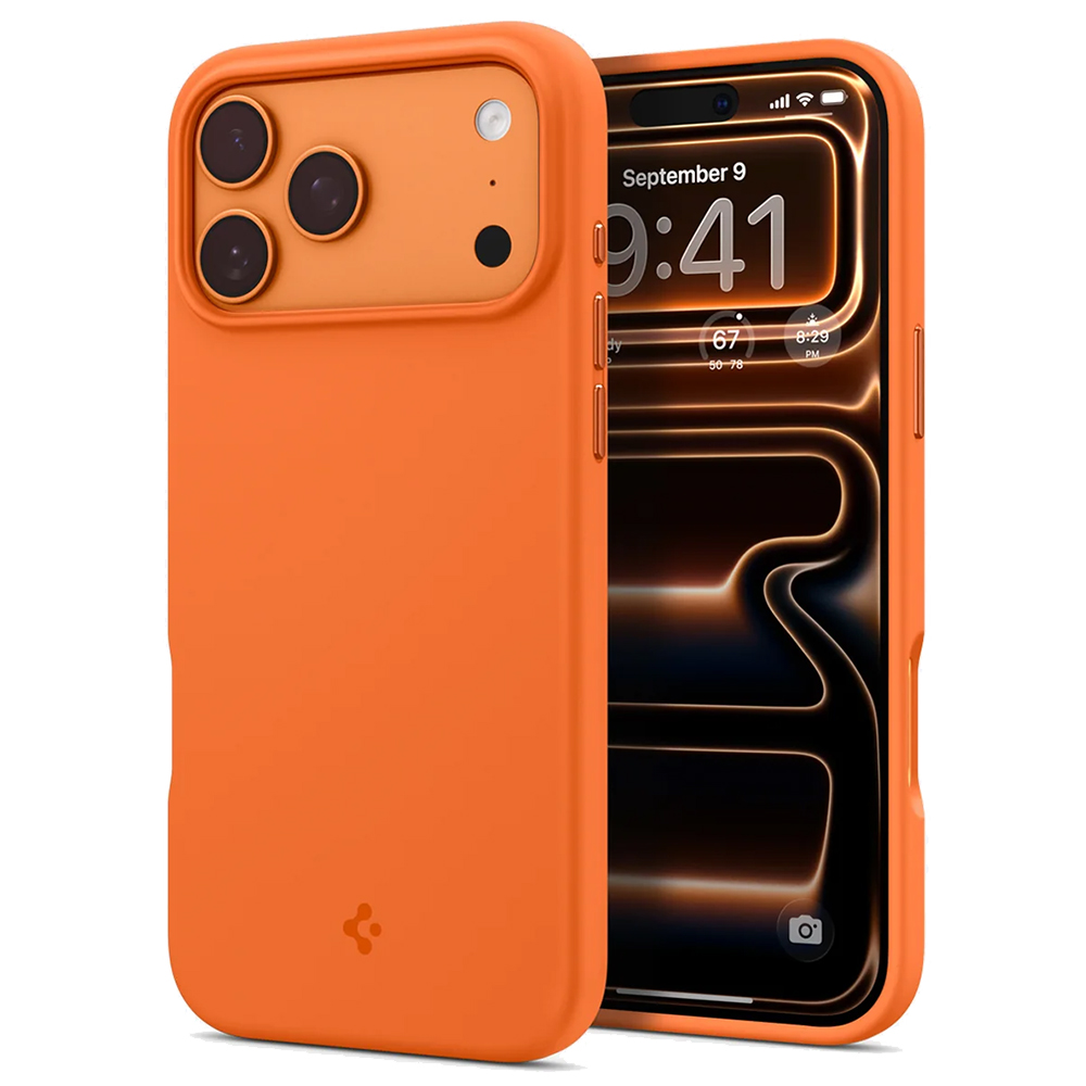 Калъф за iPhone 17 Pro - Spigen Silicone Fit MagSafe (ACS11379) - Cosmic Оранжев