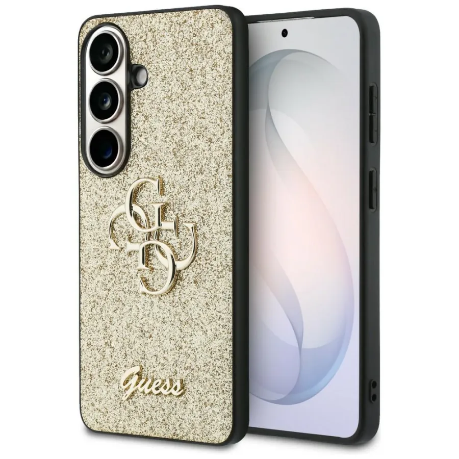 Калъф за Samsung Galaxy S26 - Guess Fixed Glitter Big 4G Metal Logo (GUHCS26SHG4SGD) - Златен