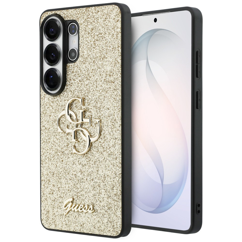 Калъф за Samsung Galaxy S26 Ultra - Guess Fixed Glitter Big 4G Metal Logo (GUHCS26LHGG4SGD) - Златен