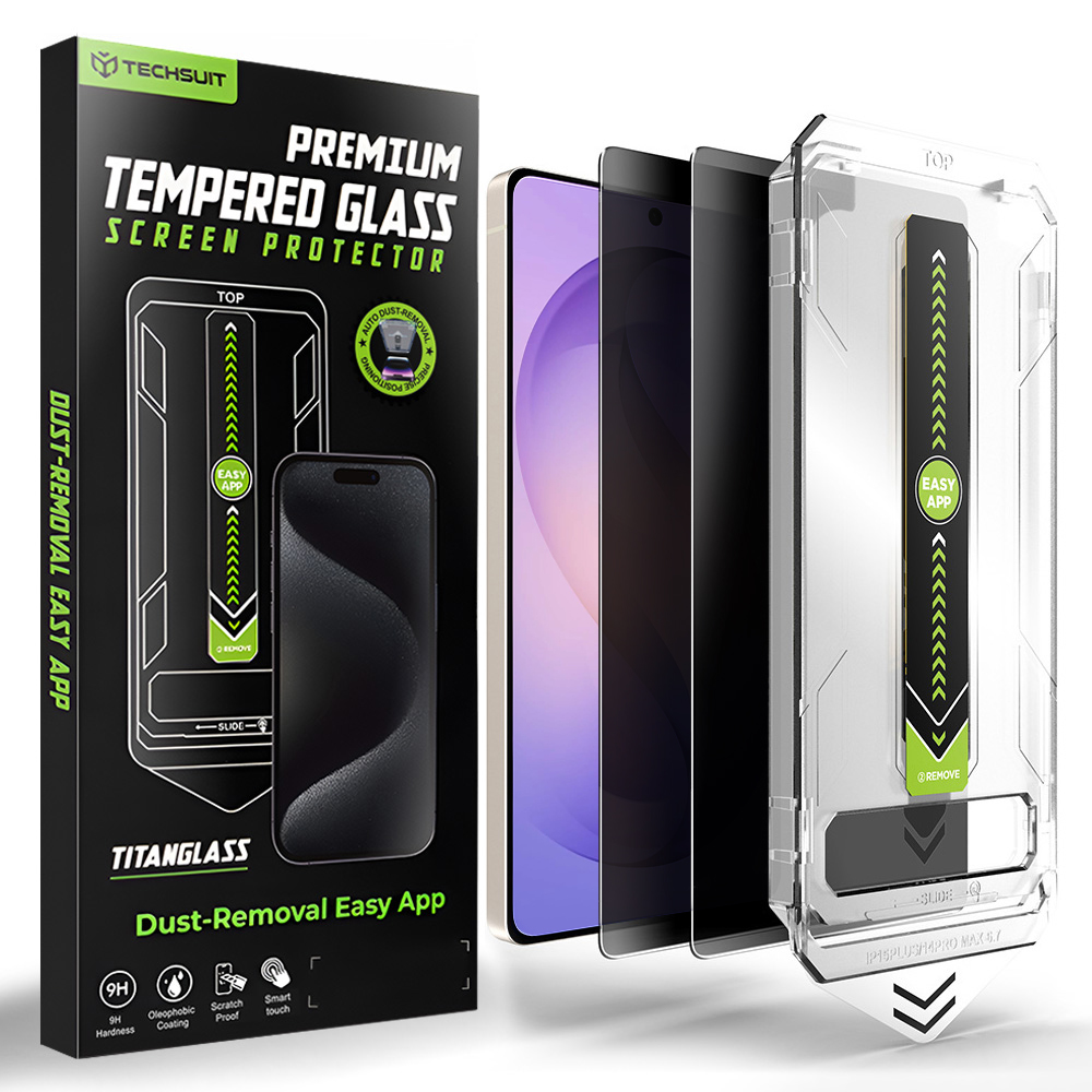 Капак за Samsung Galaxy S26 Ultra (комплект 2) - Techsuit TitanGlass CrystalHD [Функцията за поверителност на дисплея не се поддържа] - Поверителност