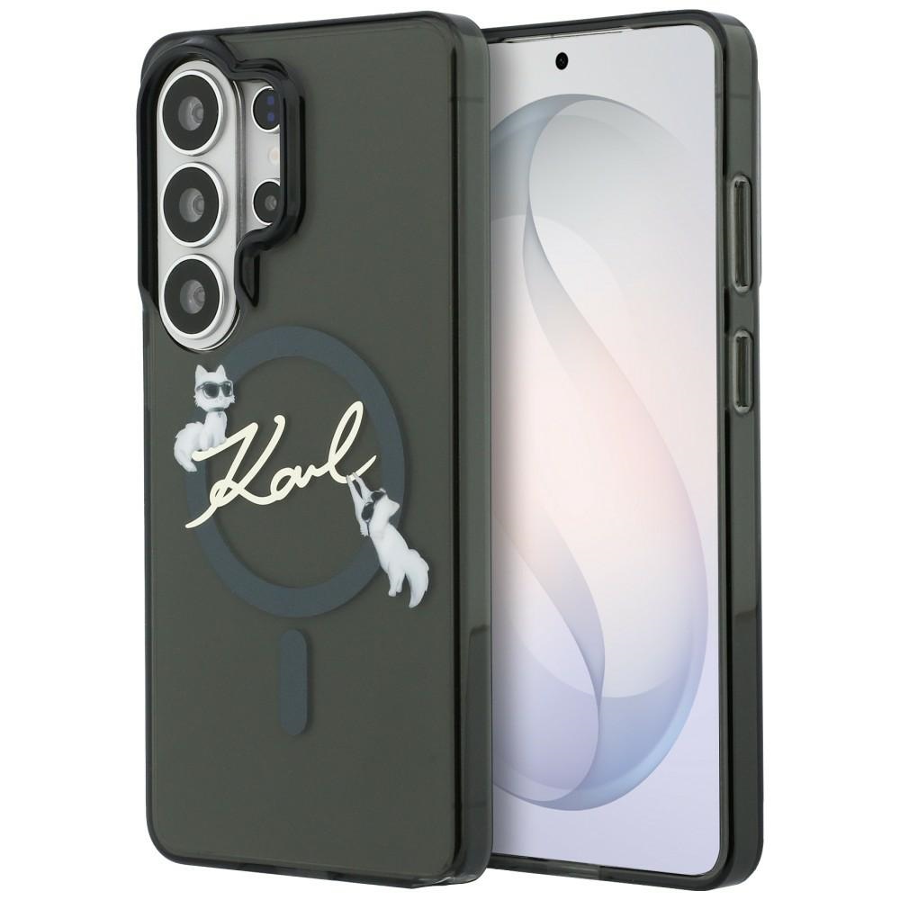 Калъф за Samsung Galaxy S26 Ultra - Karl Lagerfeld IML Choupette Karl Script Karl Script Logo MagSafe (KLHMS26L5HKSCAK) - Черен