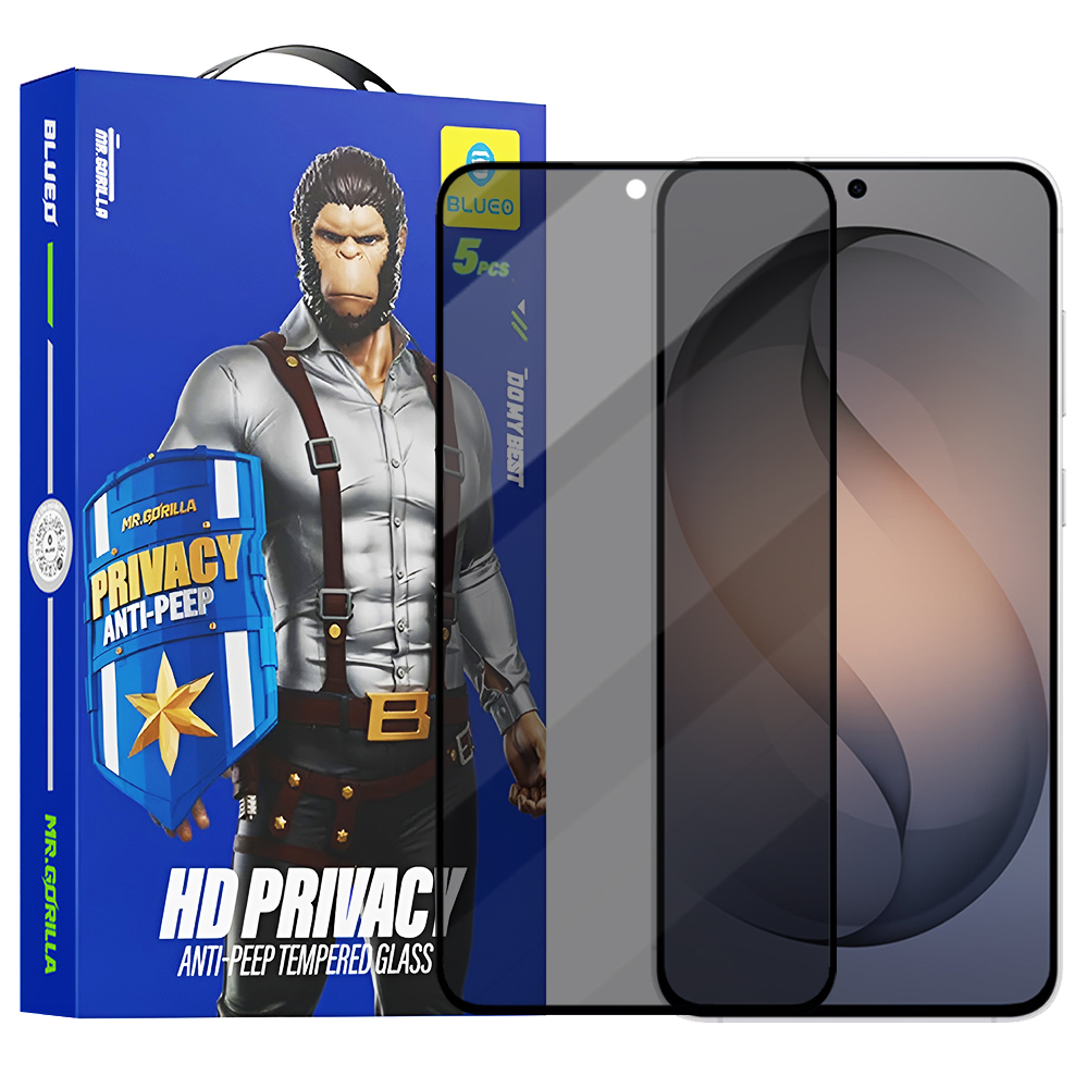 Капак за Samsung Galaxy S26 (комплект от 5) - Blueo Anti-Peep Privacy Glass - Черен