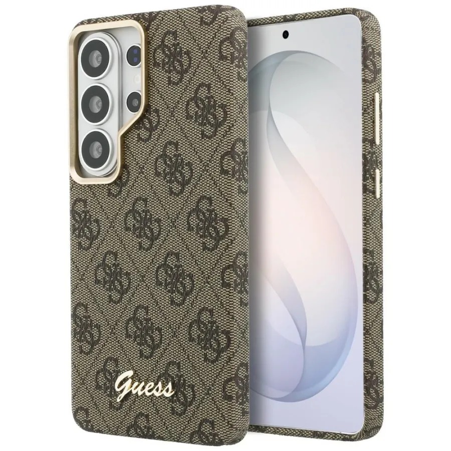 Чантичка за Samsung Galaxy S26 - Guess 4G Script MagSafe (GUHMS26S5P5P4FWWMSW) - кафява