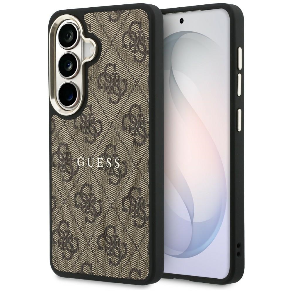 Калъф за Samsung Galaxy S26 - Guess 4G Embossed Ring MagSafe (GUHMS26SP4MSEGCW) - Кафяв