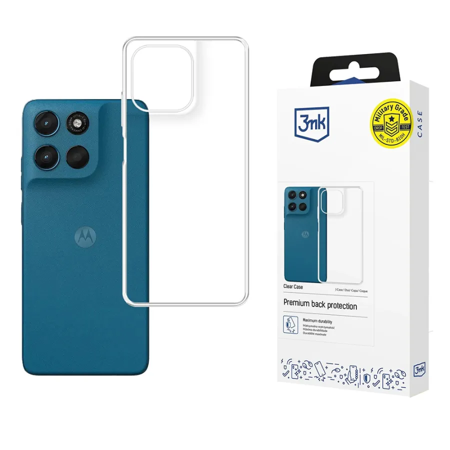 Калъф за Motorola Moto G57 Power - 3mk Прозрачен Case - Прозрачен