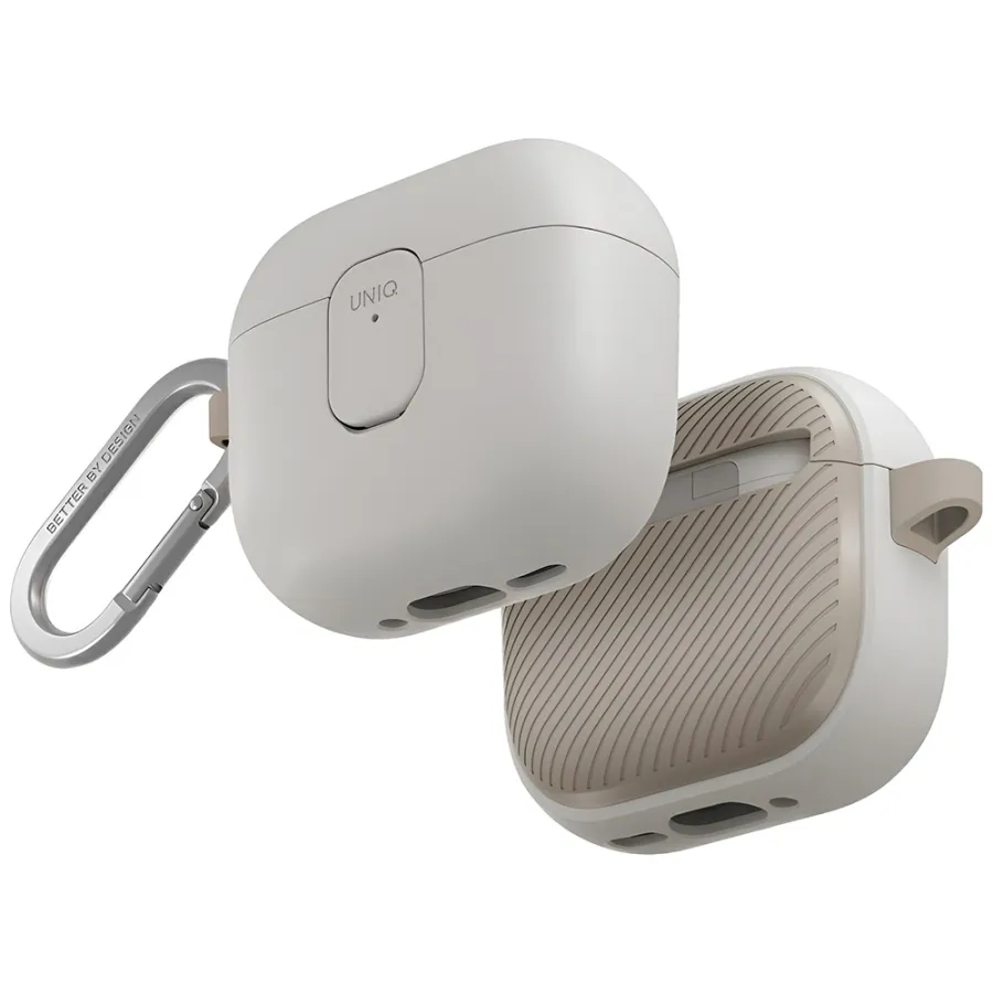 Калъф за AirPods 4 - UNIQ Clyde Series - Сив / Бежов