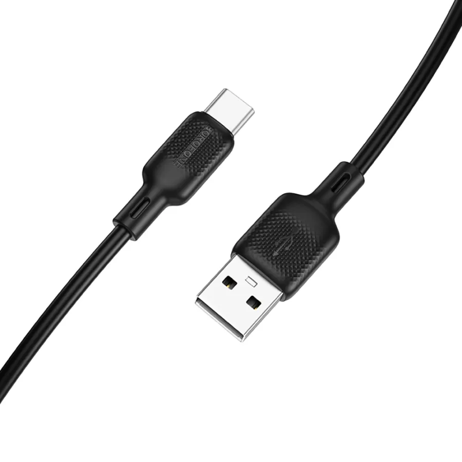 Захранващ кабел, USB, USB-C, 2 м - Borofone Lenny (BX113) - Черен