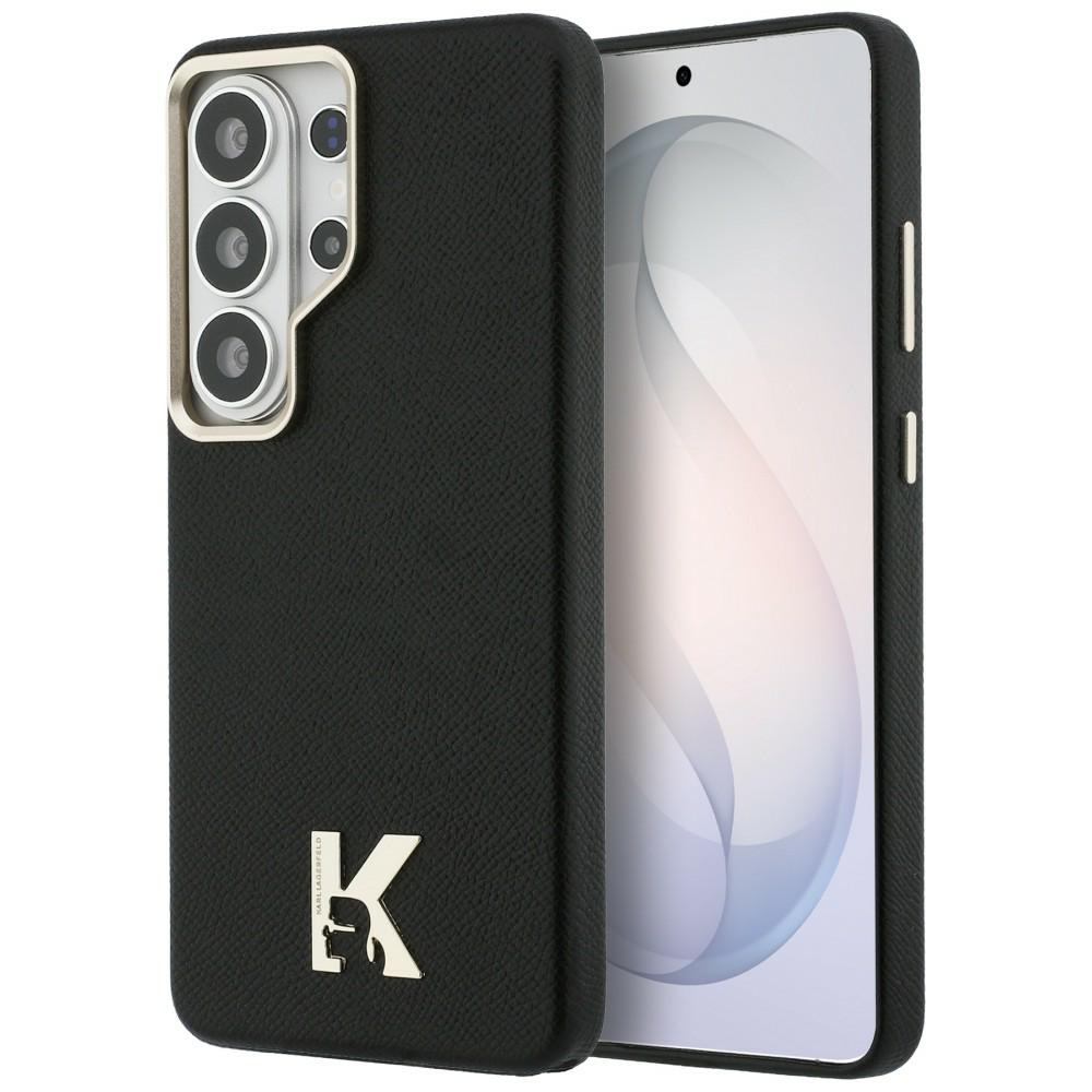 Калъф Samsung Galaxy S26 Ultra - Karl Lagerfeld Wrapped Grained Leather with K Head Logo MagSafe (KLHMS26L5PGFKHGK) - Черен