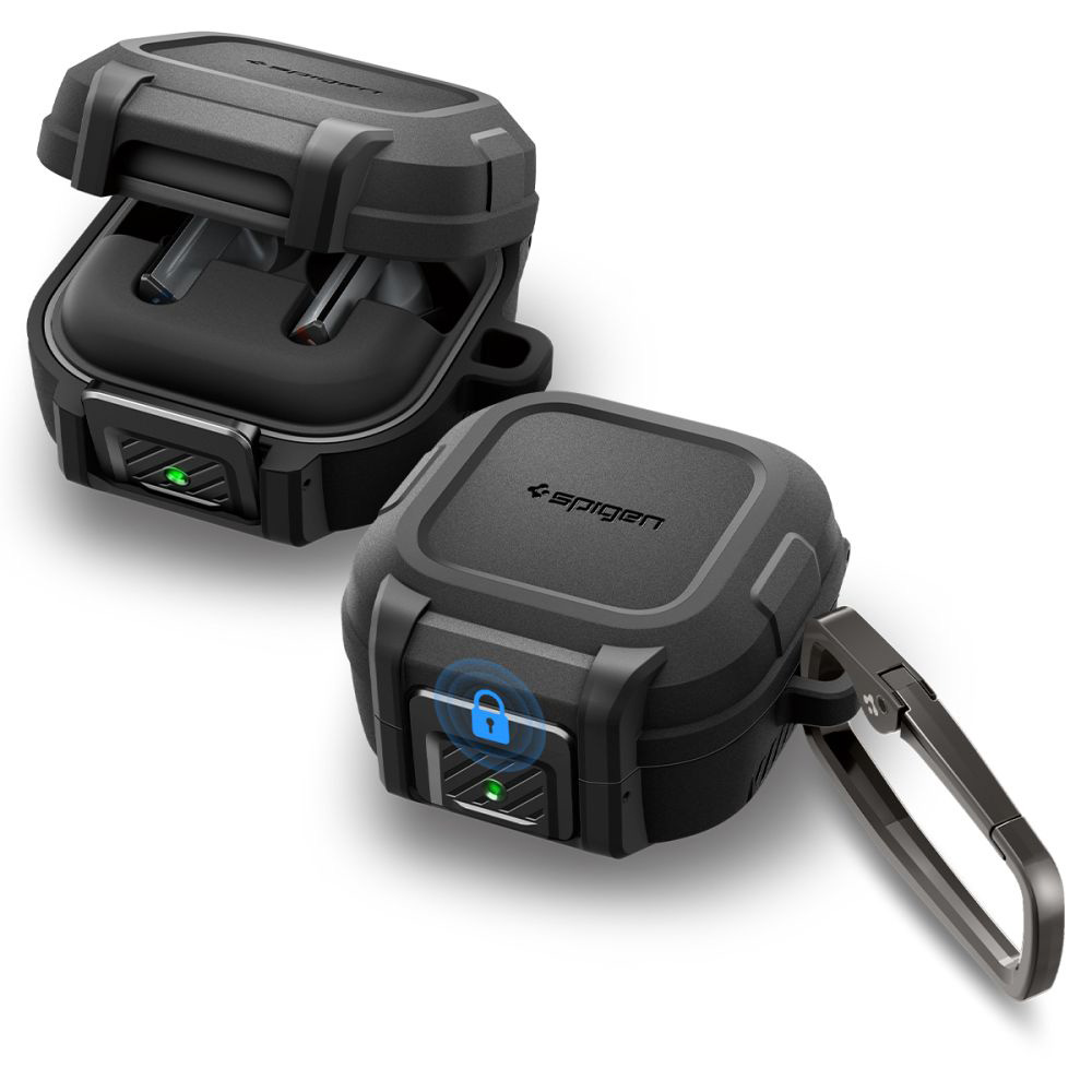 Калъф за Samsung Galaxy Buds 4 / Buds 4 Pro - Spigen Lock Fit (ACS11202) - Матово черен