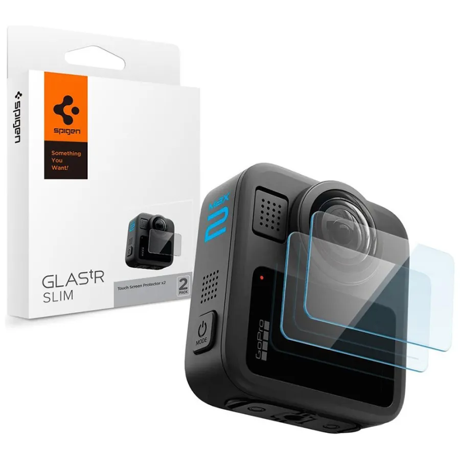 Фолио за заден екран GoPro MAX 2 (комплект 2) - Spigen Glas.tR Slim (AGL11230) - Прозрачен
