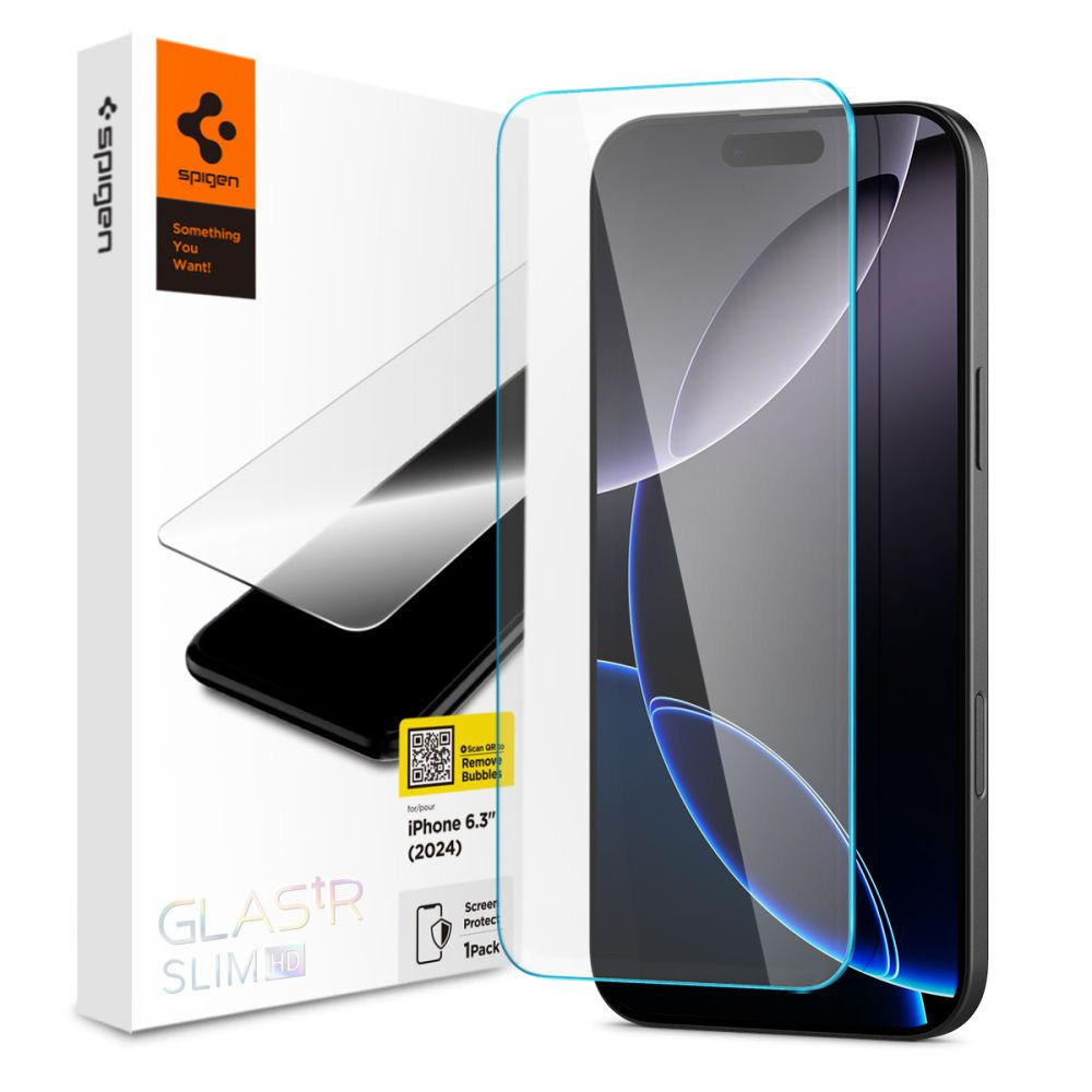 Калъф за iPhone 16 Pro - Spigen Glas.tR Slim HD - Прозрачен