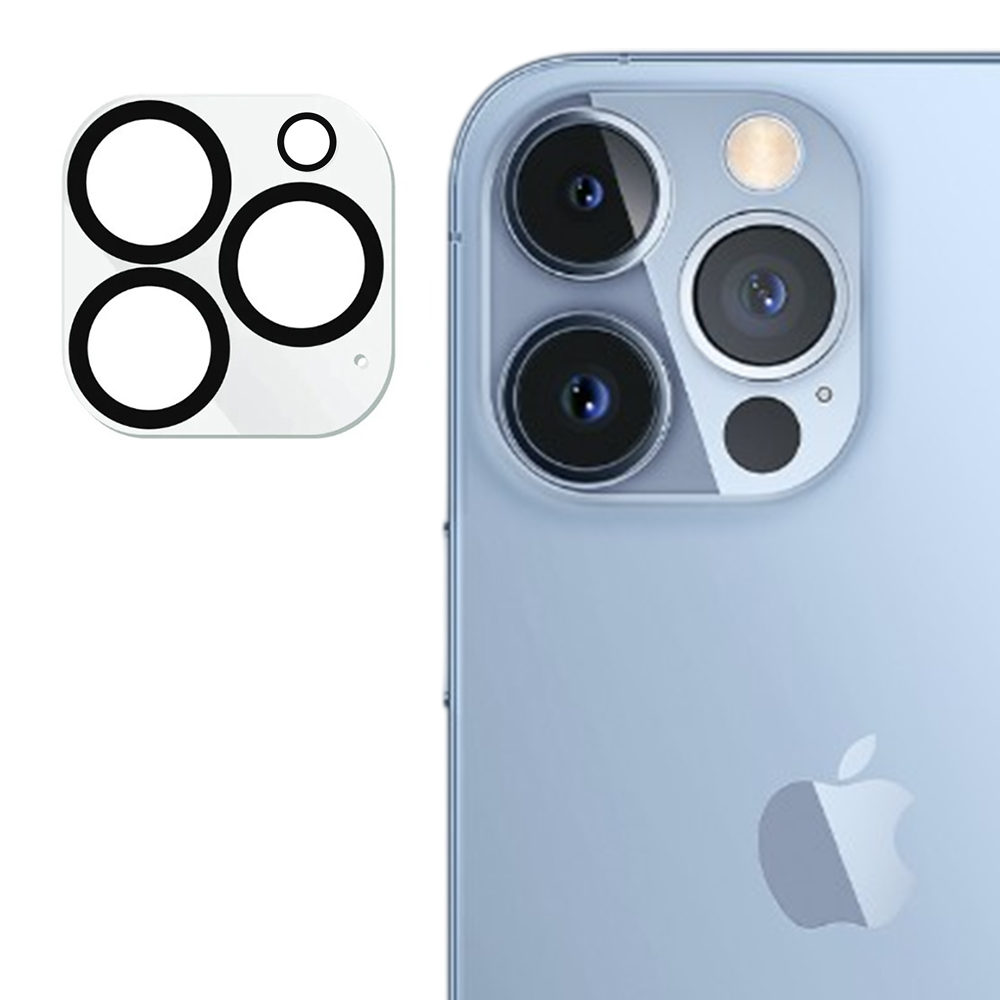 Калъф за iPhone 13 Pro / iPhone 13 Pro Max - Lito S+ Camera Glass Protector - Черен/Прозрачен