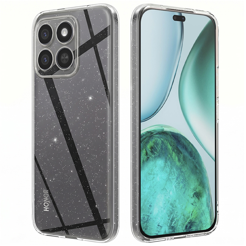 Калъф за Honor X8c - Techsuit SparkleSkin Series - Прозрачен