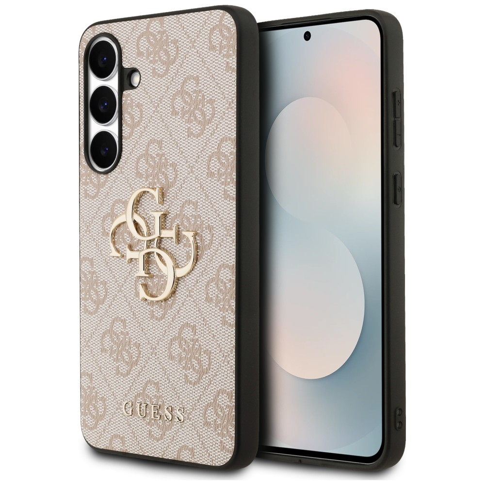 Калъф за Samsung Galaxy S25 FE - Guess Leather 4G Metal Logo (GUHCS25FE4GMGPI) - Розов
