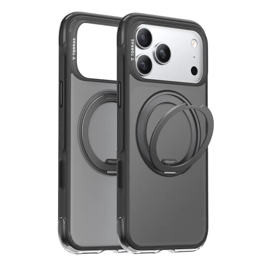 Калъф за iPhone 17 Pro Max - Torras Ostand O3 Air Series - Shadow Черен