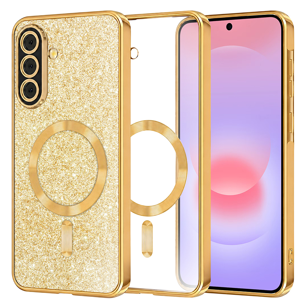 Калъф за Samsung Galaxy A37 5G - Techsuit Luxury Glitter MagSafe - Златен