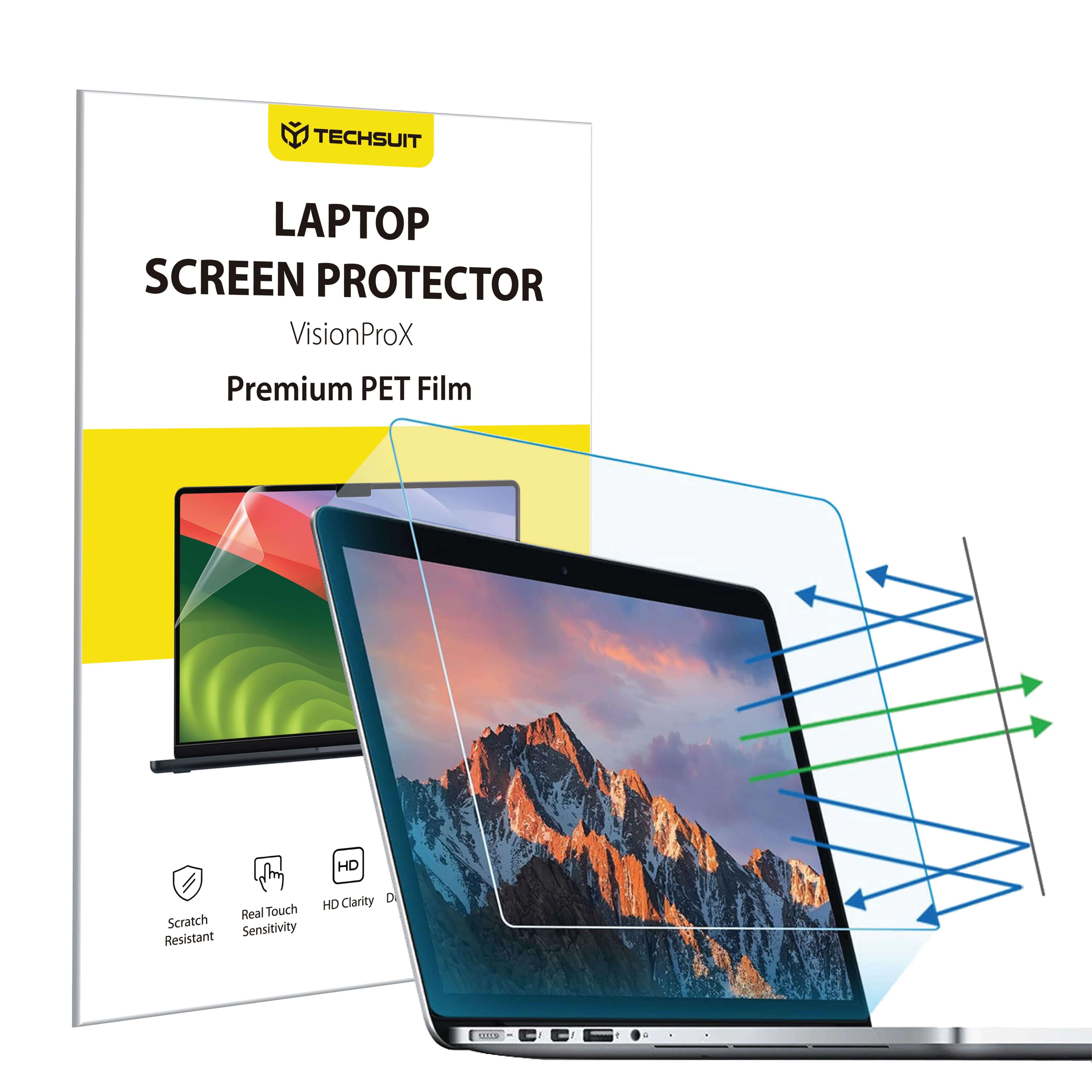 Калъф за лаптоп 15,6" 16:9 (345 x 194 мм) - Techsuit VisionProX Anti-Син Light - Прозрачен