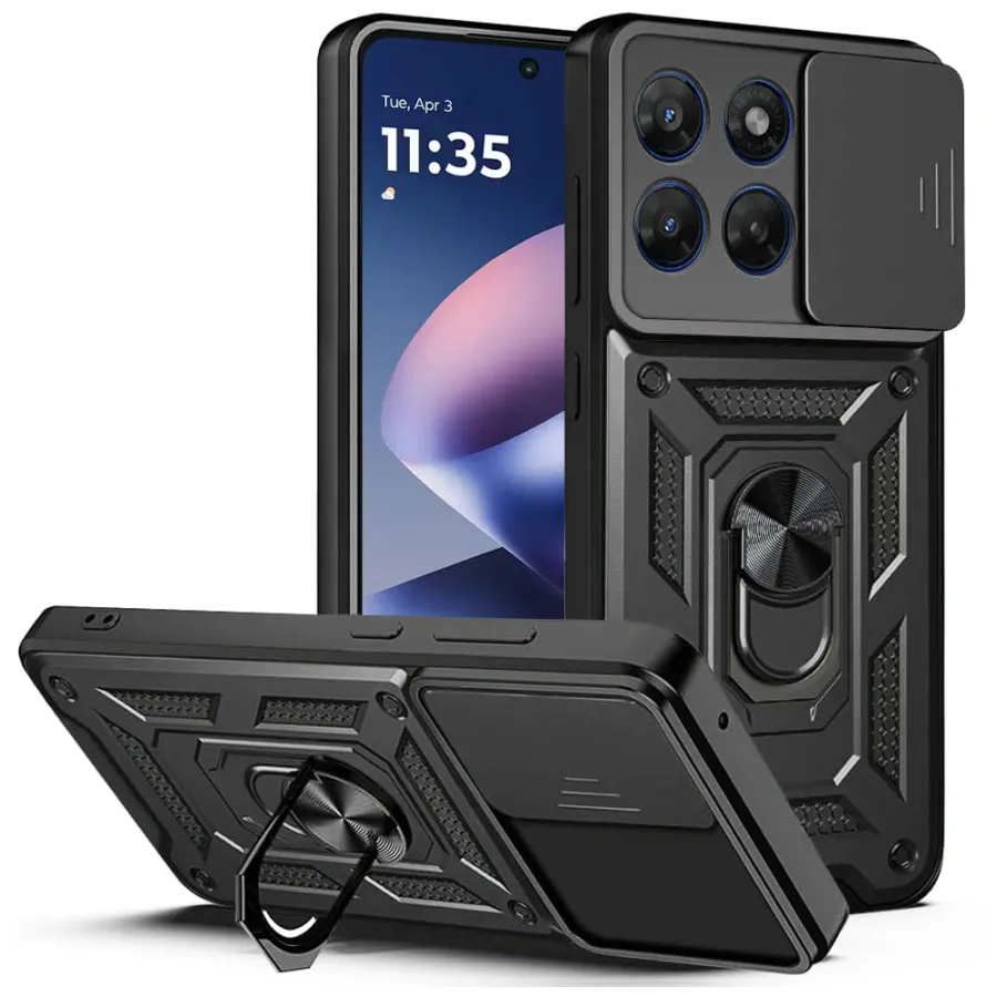 Калъф за Motorola Moto G37 / G47 - Techsuit CamShield Series - Черен