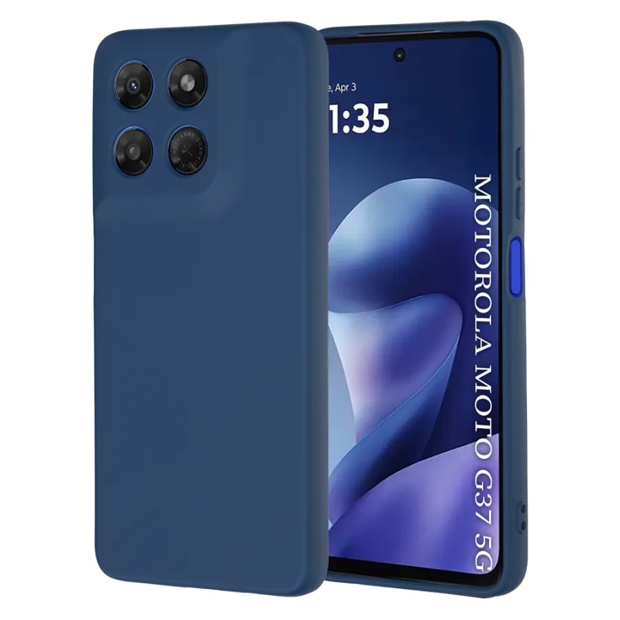 Калъф за Motorola Moto Moto G37 / G37 Power / G47 - Techsuit SoftFlex - Тъмносин Син