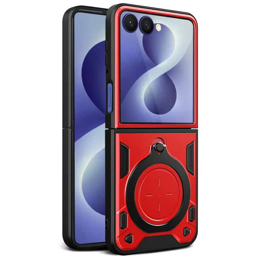 Калъф за Samsung Galaxy Z Flip8 - Techsuit CamGuard Pro - Червен
