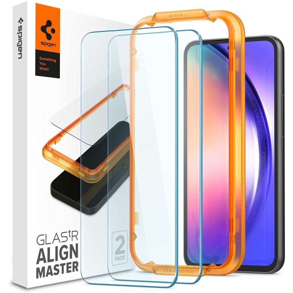 Калъф за Samsung Galaxy A54 (комплект 2) - Spigen Glas.tR Align Master (AGL05966) - Прозрачен