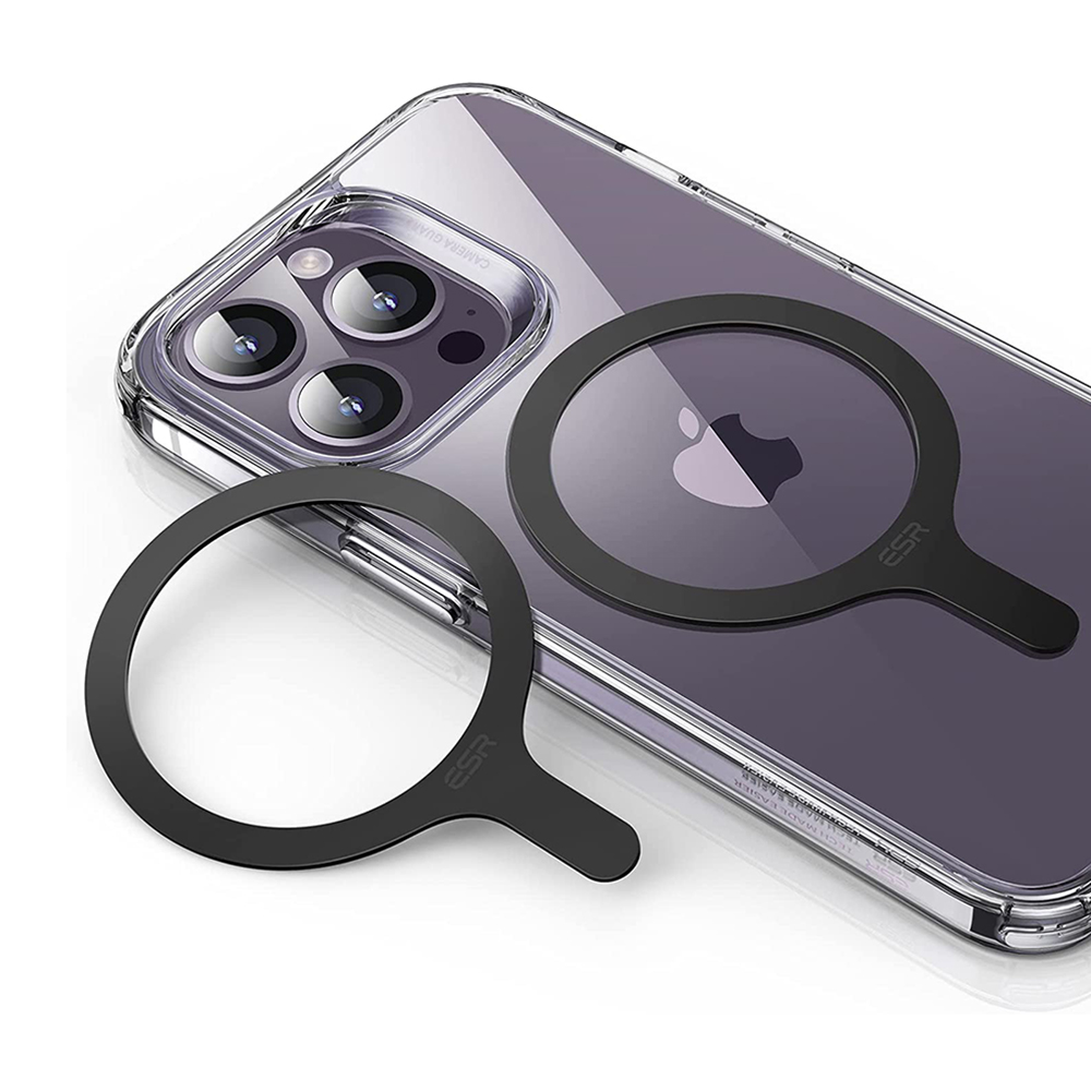 Адаптер за пръстен за зареждане MagSafe HaloLock MagSafe HaloLock (комплект 2) - ESR Universal Ring 360 - Черен