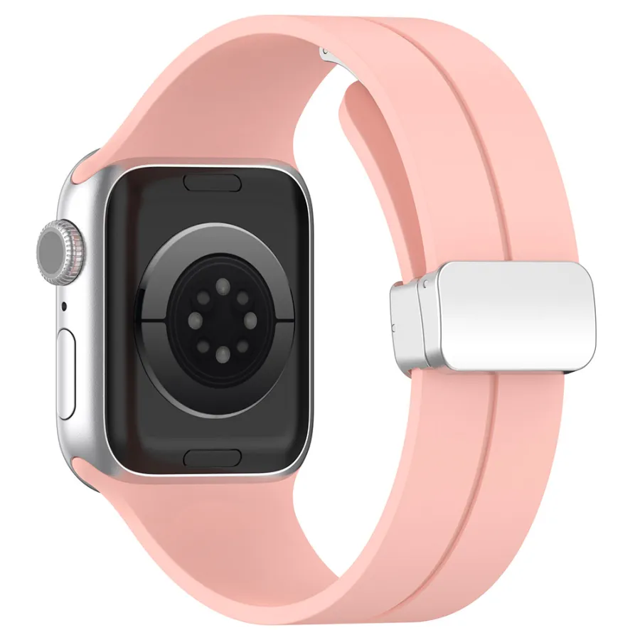Каишка за Apple Watch 1/2/3/3/4/4/5/5/5/6/6/7/8/7/8/9/9/10/10/11/SE/SE 2/SE 3 (38/40/41/42mm) - Techsuit Watchband (W011) - Розов