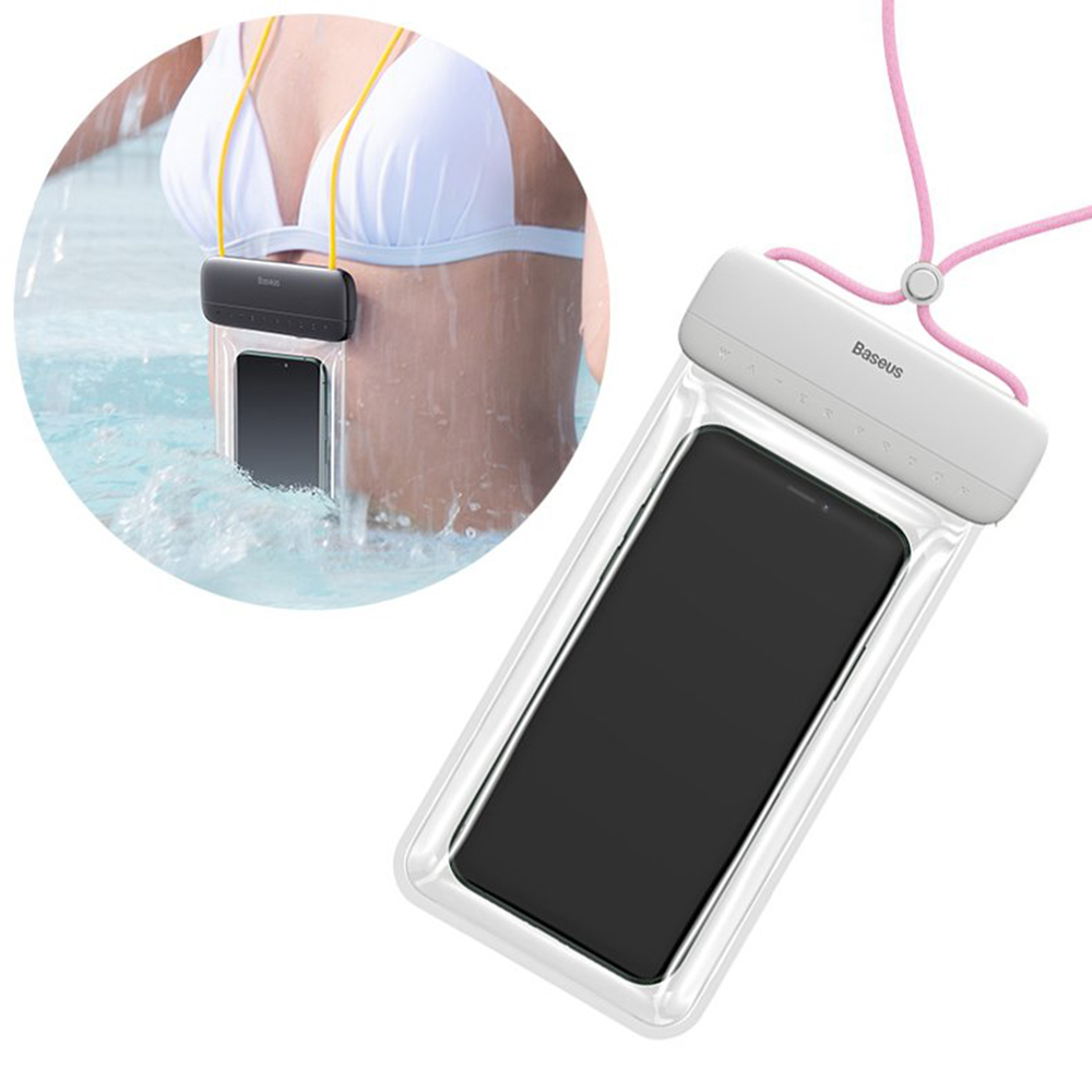 Водоустойчив калъф за телефон 7.2" Phone - Baseus Let's Go (ACFSD-D24) - Розов