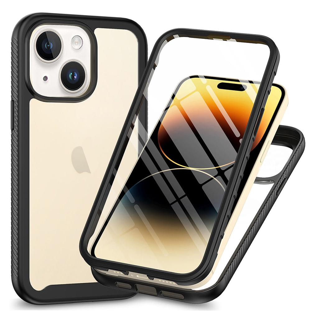 Калъф за iPhone 15 Plus + калъф - Techsuit Defense360 Pro - Черен