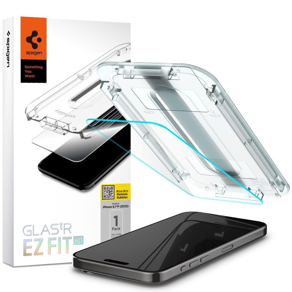 Калъф за iPhone 15 Pro - Spigen Glas.tR EZ FIT HD (AGL06898) - Прозрачен
