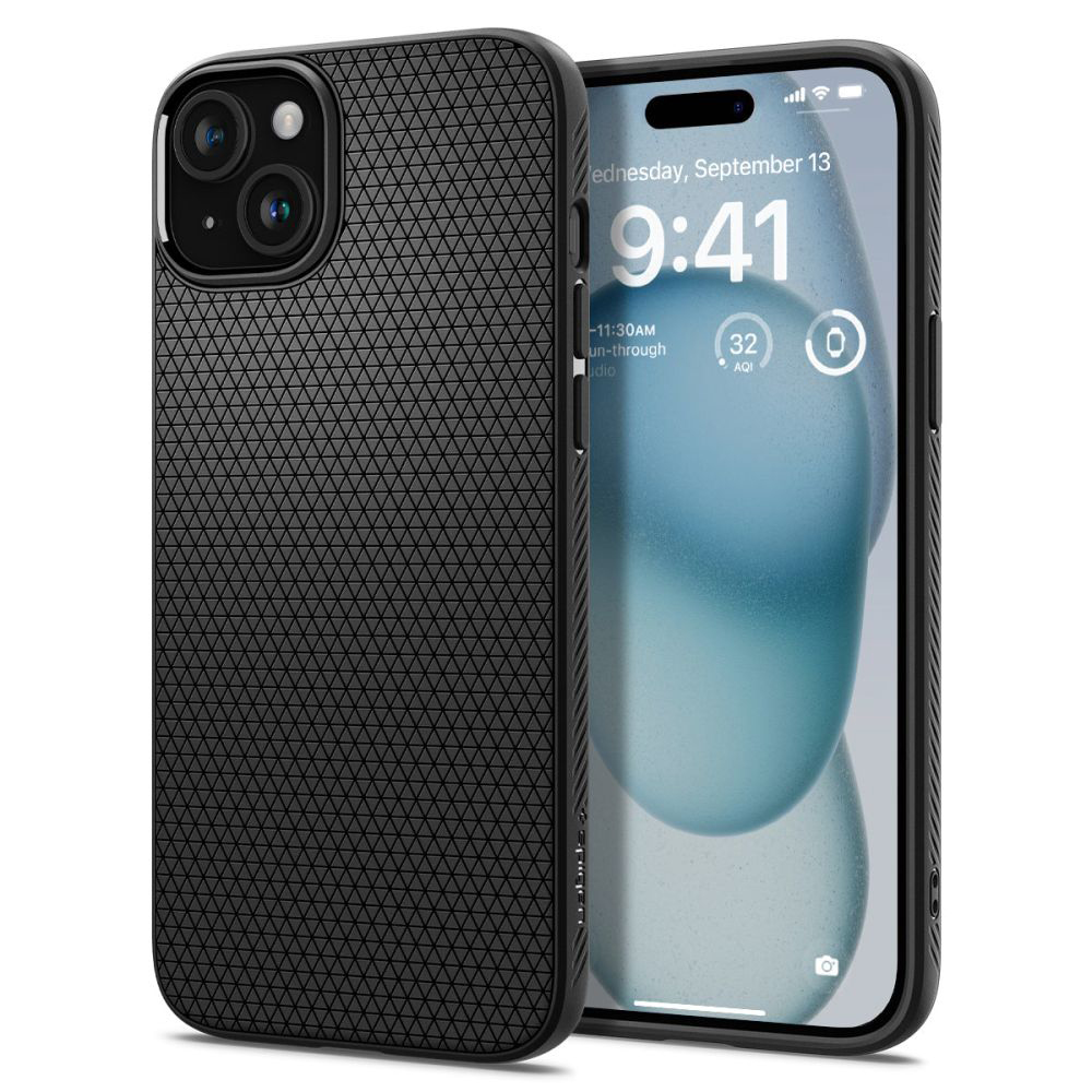 Калъф за iPhone 15 - Spigen Liquid Air (ACS06790) - матово черен