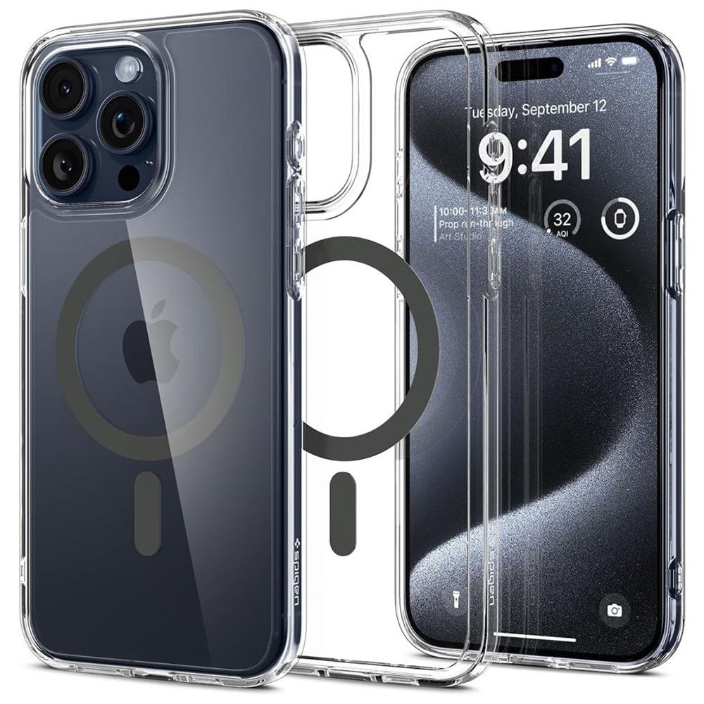 Калъф за iPhone 15 Pro Max - Spigen Ultra Hybrid MagSafe (ACS06578) - въглеродни влакна