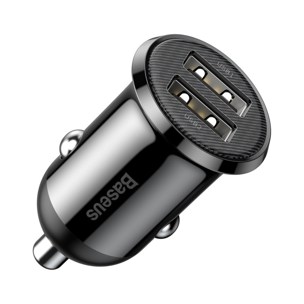 Зарядно за кола 2x USB, 4.8A - Baseus (CCALLP-01) - Черно