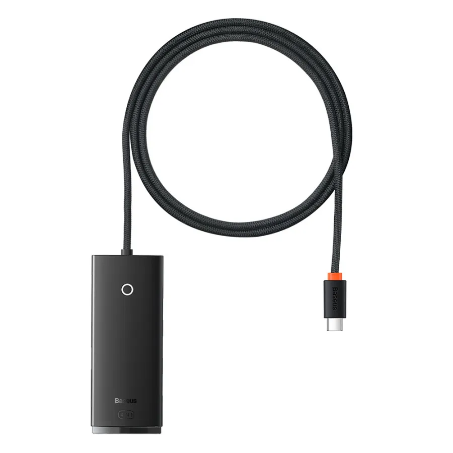 USB-C към 4x USB 3.0 хъб, тип-C, 1 м - серия Baseus Lite (WKQQX030401) - Черен