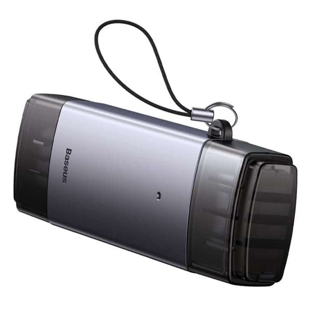 USB четец на карти, Type-C 3.0 към MicroSD, SD - Baseus Lite Series (WKQQX060113) - Сив