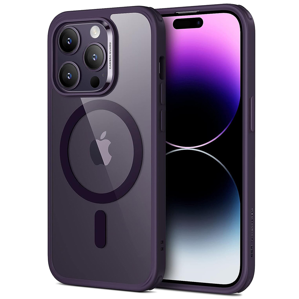 Калъф за iPhone 14 Pro - ESR Classic Classic Hybrid HaloLock - Прозрачен Лилав