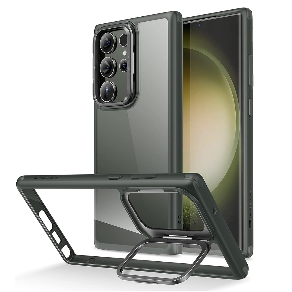 Калъф за Samsung Galaxy S23 Ultra - ESR Classic Kickstand - Прозрачен Зелен
